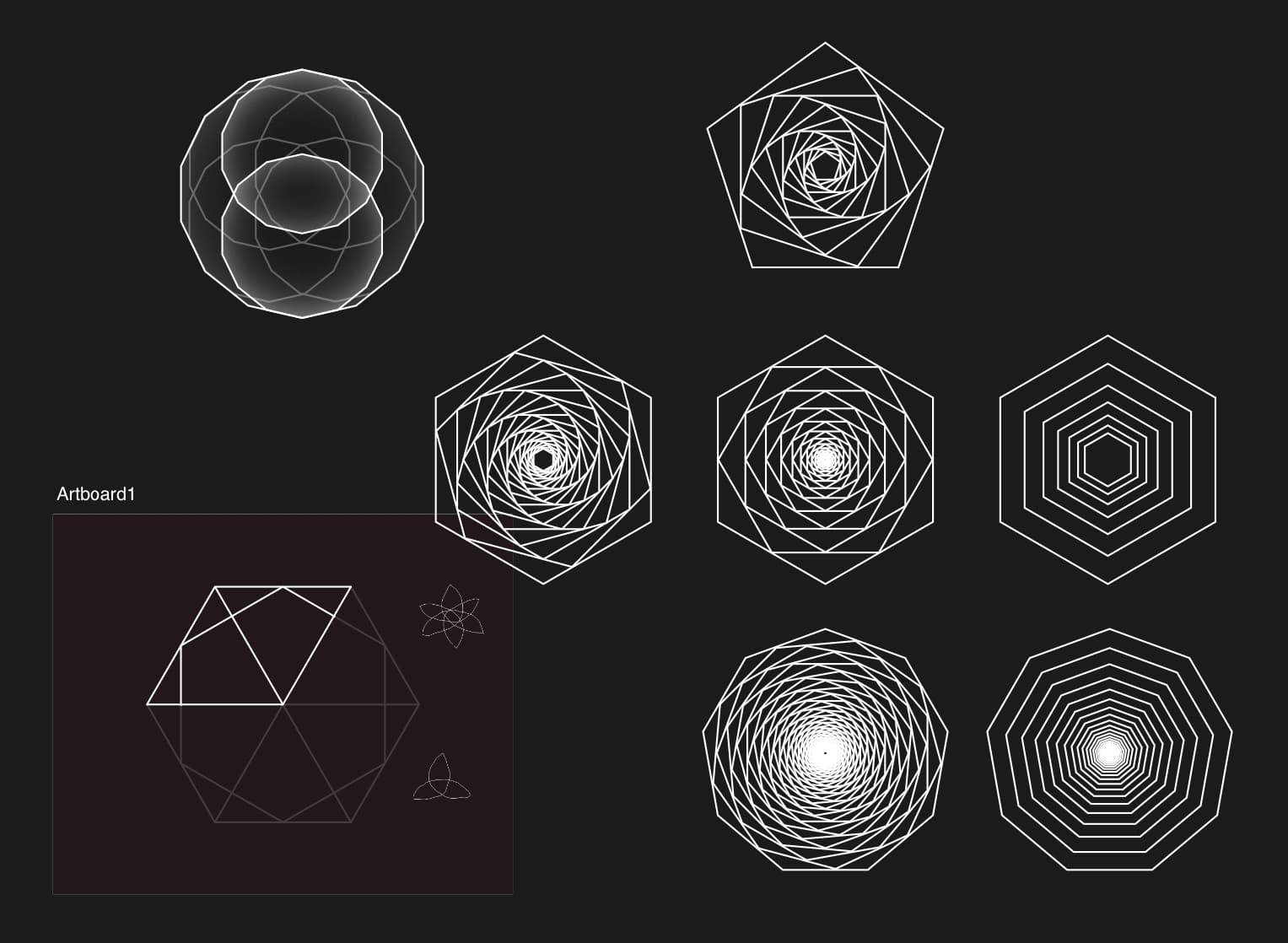 Cocoon loading indicator sketches